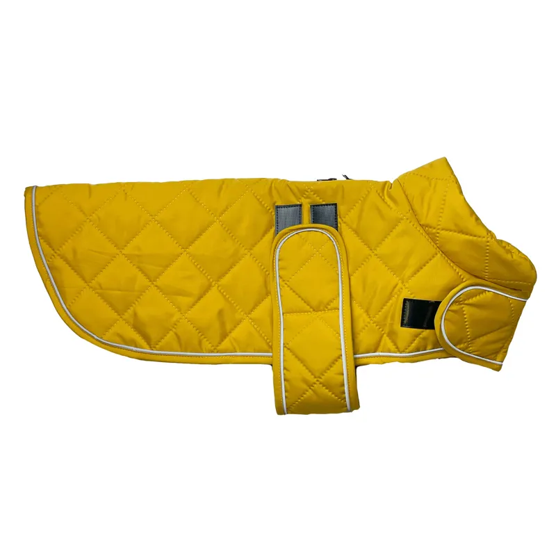 Happy Pet Classic Quilted Dog Coat Mustard