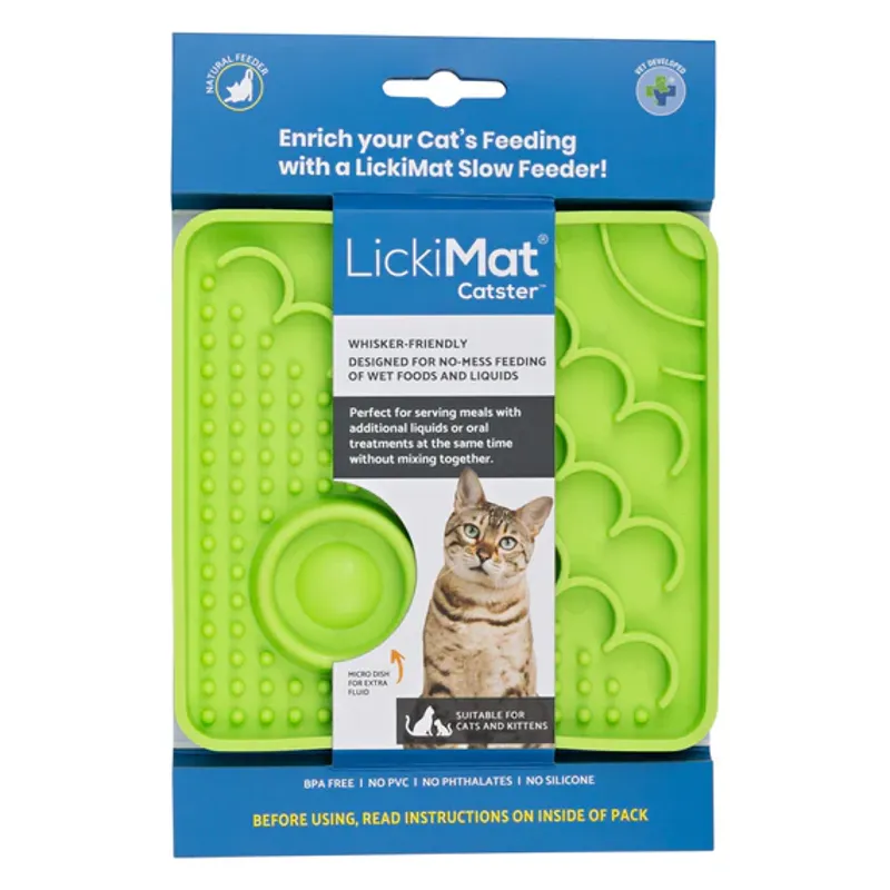 Lickimat Cat Catster Green