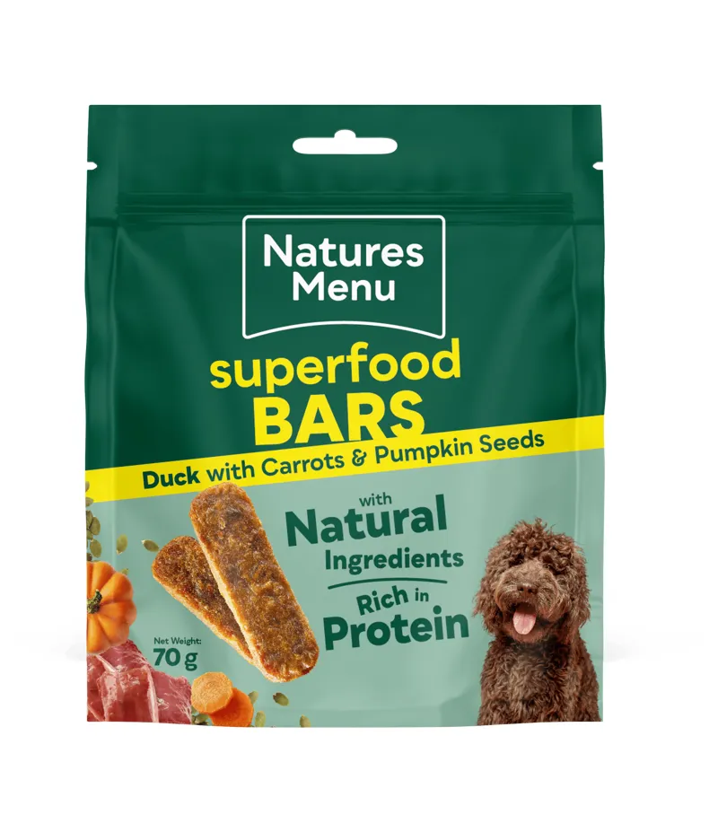 Natures Menu Duck With Carrot And Pumpkin Seeds Superfood Bars
