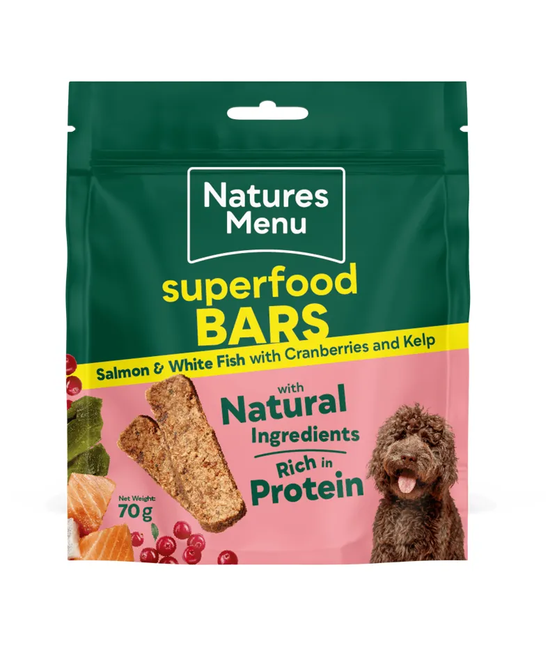 Natures Menu Salmon and White Fish with Cranberries and Kelp Superfood Bars