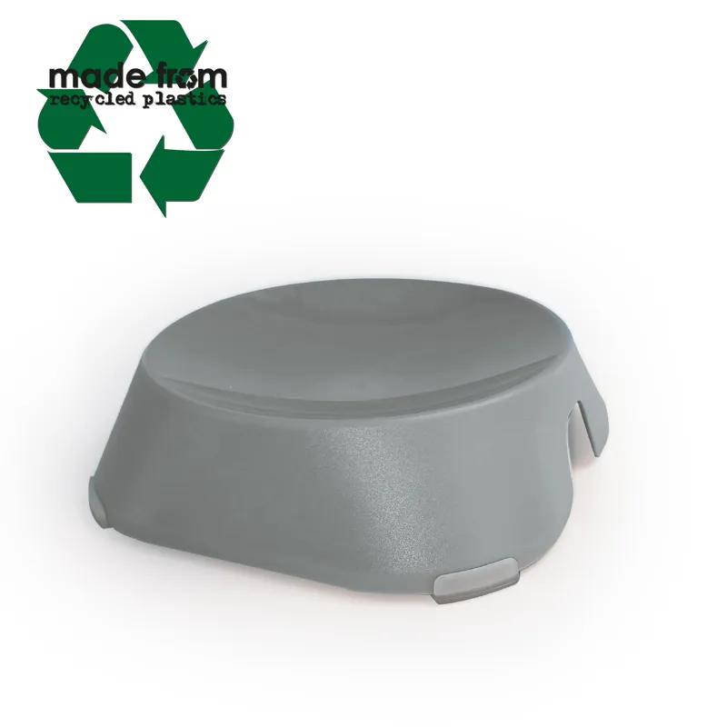 Ancol Made From Shallow Non-Slip Bowl Grey