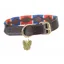 Digby and Fox Drover Polo Dog Collar NAVY/RED XXS