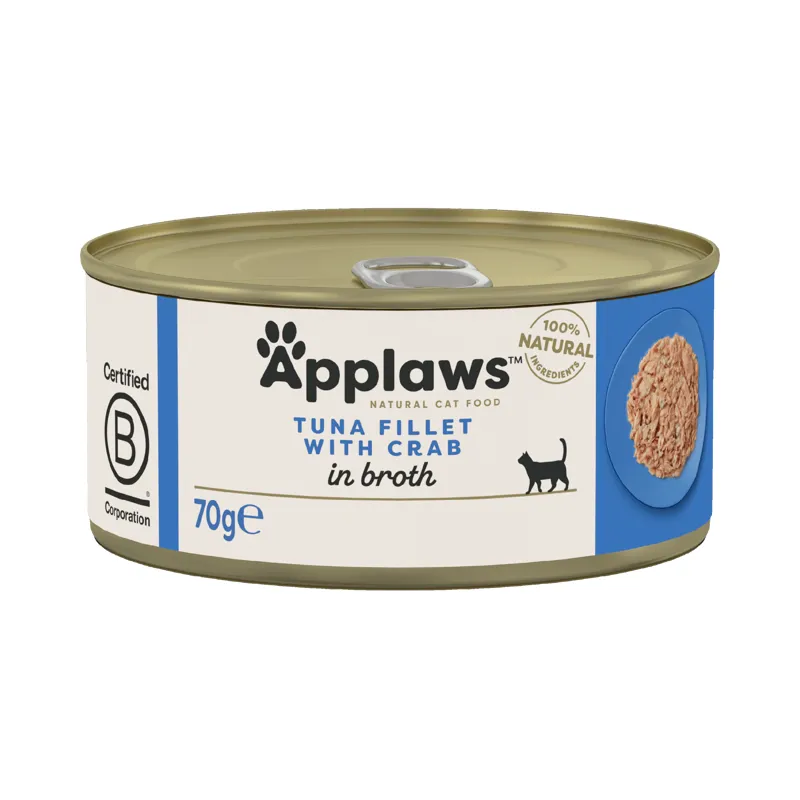 Applaws Cat Can Tuna with Crab in Broth 70g