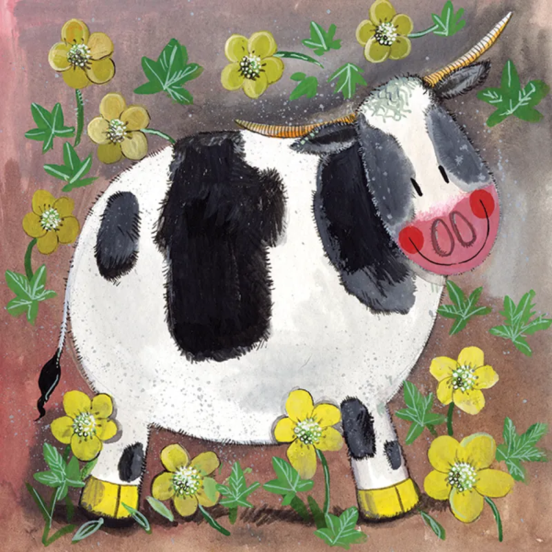 Alex Clark Buttercup Cow Blank Card