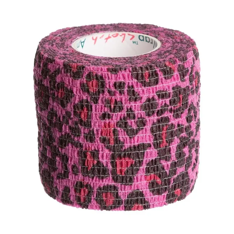 AniWrap Cohesive Bandage 5cm Leopard Print Pink