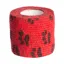AniWrap Cohesive Bandage 5cm Paw Print Red