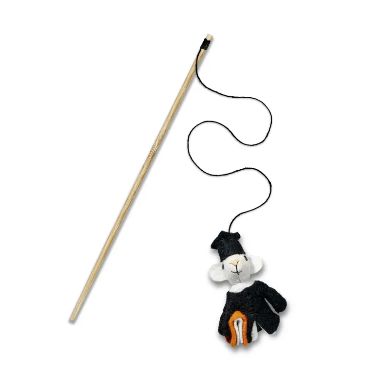 Green and Wilds Archibald Mouse Teaser Toy with Catnip-1