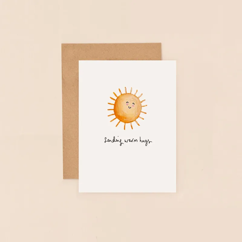 Louise Mulgrew Sun Warm Hugs Mini Card