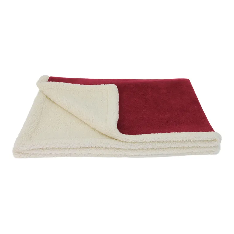 Earthbound Sherpa Fleece Pet Blanket Rusted Red