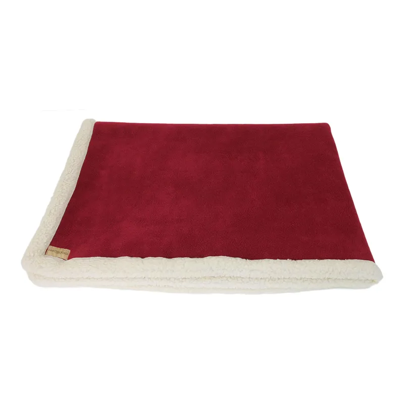 Earthbound Sherpa Fleece Pet Blanket Rusted Red-1