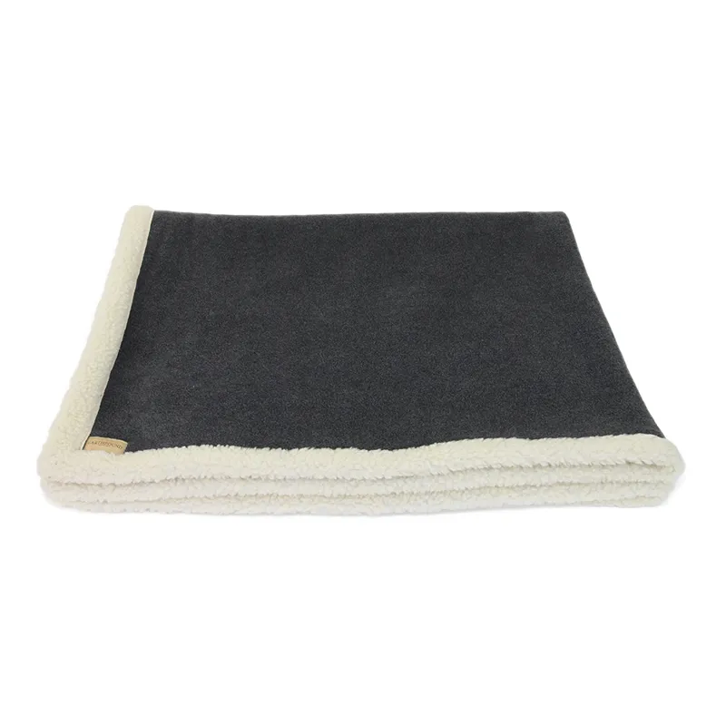 Earthbound Sherpa Fleece Pet Blanket Charcoal-1