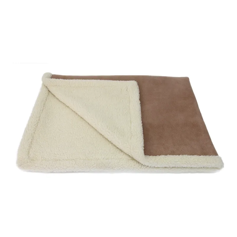 Earthbound Sherpa Fleece Pet Blanket Camel