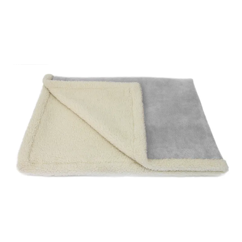 Earthbound Sherpa Fleece Pet Blanket Grey
