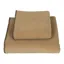 Earthbound Stitched Fleece Blanket Camel and Brown Thread