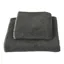 Earthbound Stitched Fleece Blanket Charcoal and Silver Thread