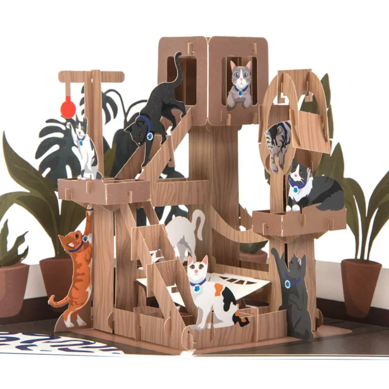 Cardology Cat Tree Pop-Up Card