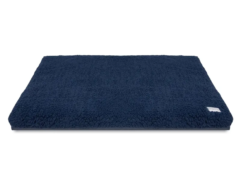Earthbound Crate Mat Removable Sherpa Waterproof Midnight Blue-1