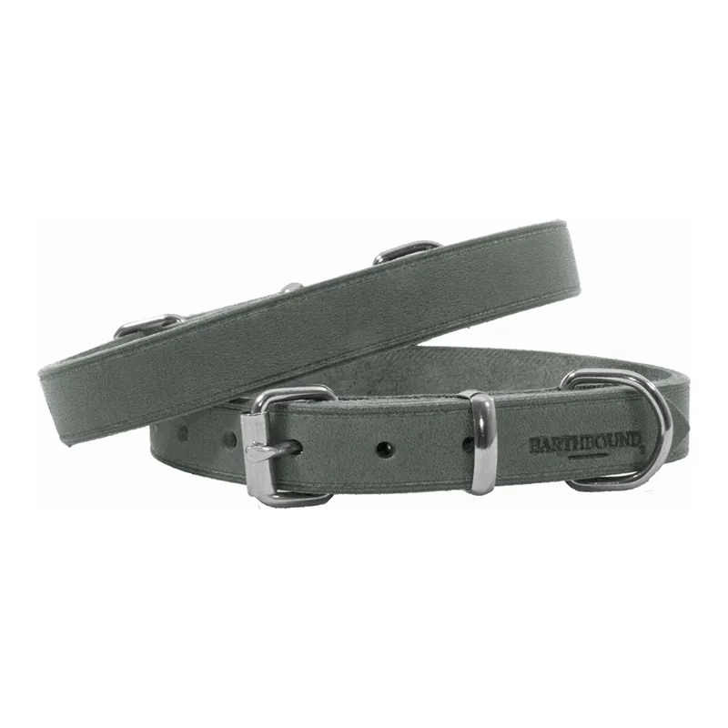 Earthbound Soft Country Leather Collar Grey