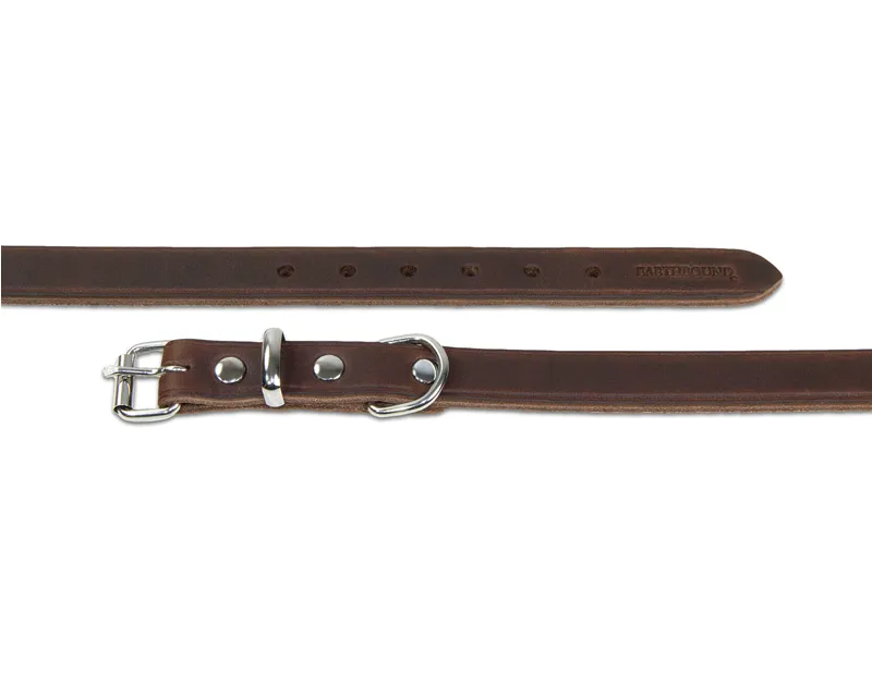 Earthbound Soft Country Leather Collar Brown-1
