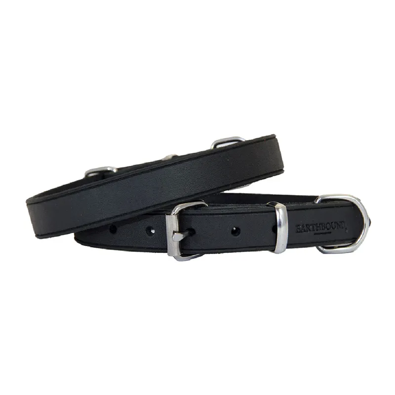 Earthbound Soft Country Leather Collar Black