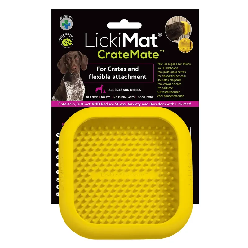 Lickimat Crate Mat Yellow