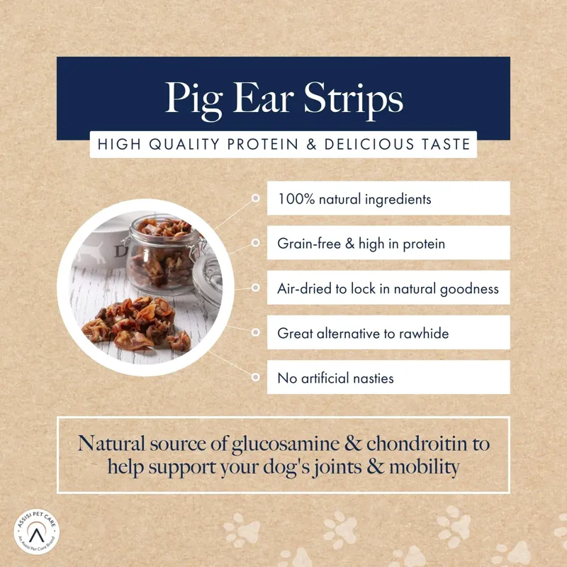 Hollings Pig Ear Strips 500g-1