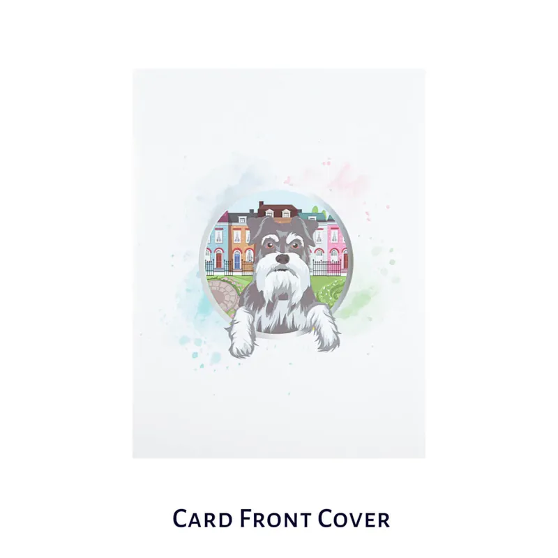 Cardology Miniature Schnauzer Pop-Up Card-2