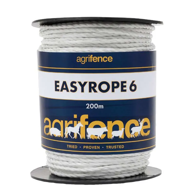 Easyrope 6 White Paddock Rope 6mm x 200m