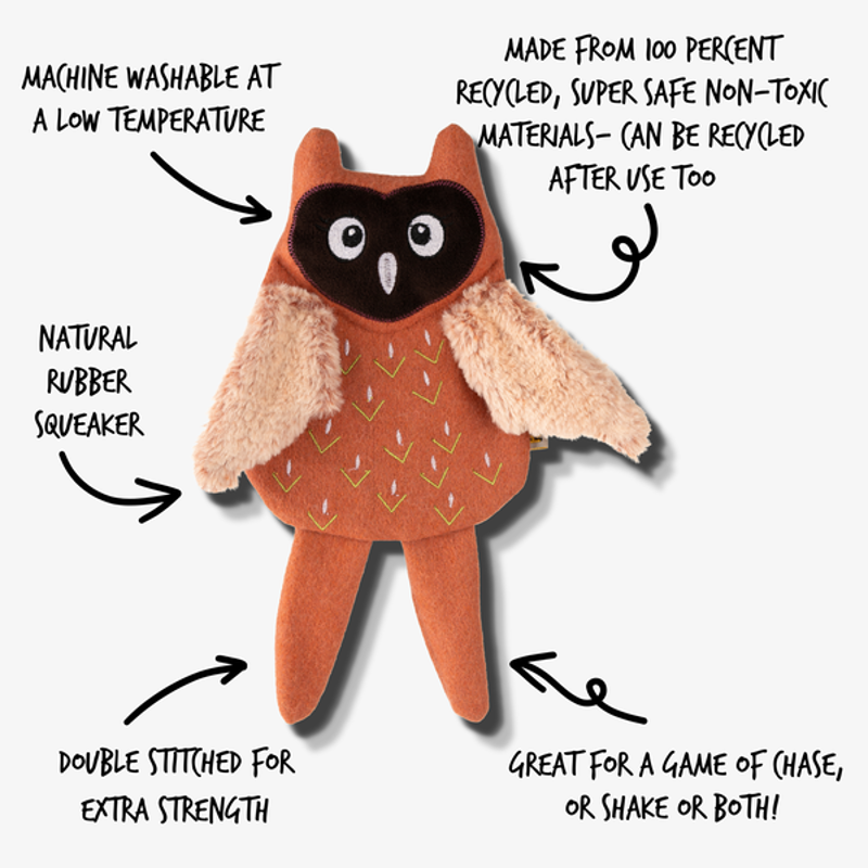 Petlove Wonky Woolies Skinz Owl-3