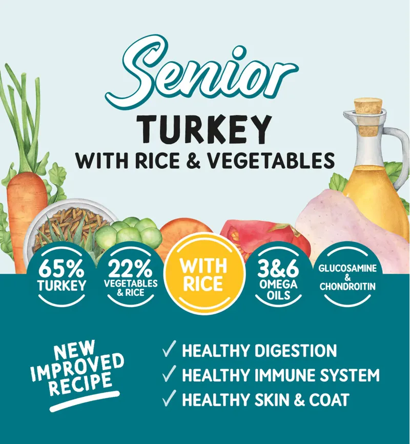Naturo Senior Dog Turkey Rice and Veg 400g