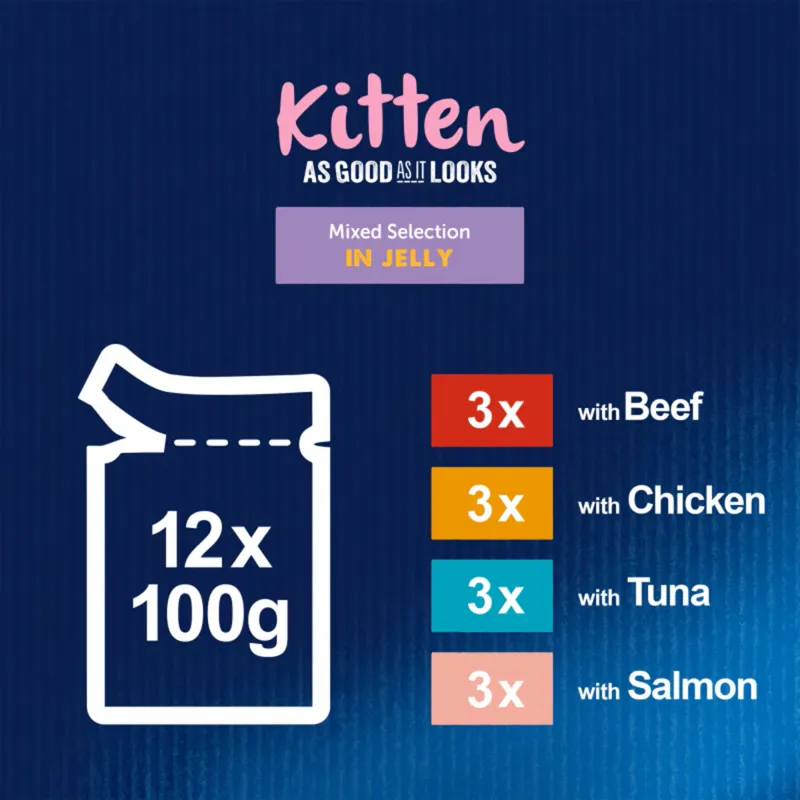 Felix AGAIL Kitten Pouch in Mixed Jelly 12 Pack-1