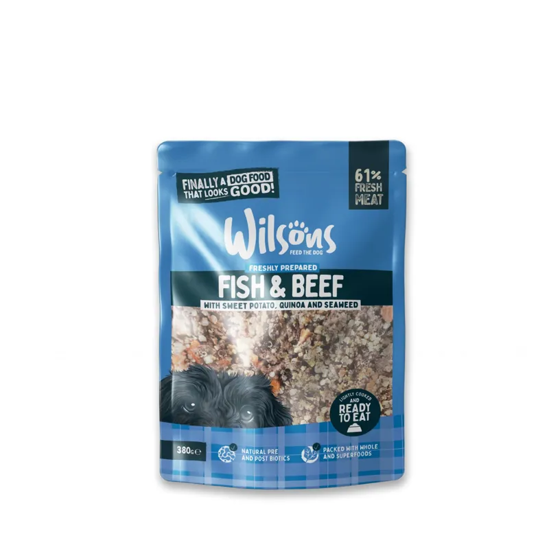 Wilsons Fish and Beef Fresh Dog Food 380g