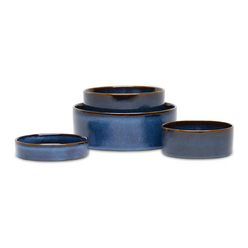 Scruffs Reactive Glaze Pet Bowl Midnight Blue