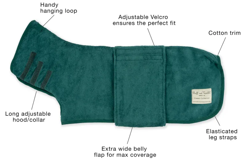 Ruff and Tumble Classic Drying Coat Bottle Green-1