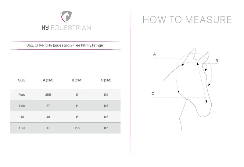 Hy Equestrian Free Fit Fly Fringe - Black-1