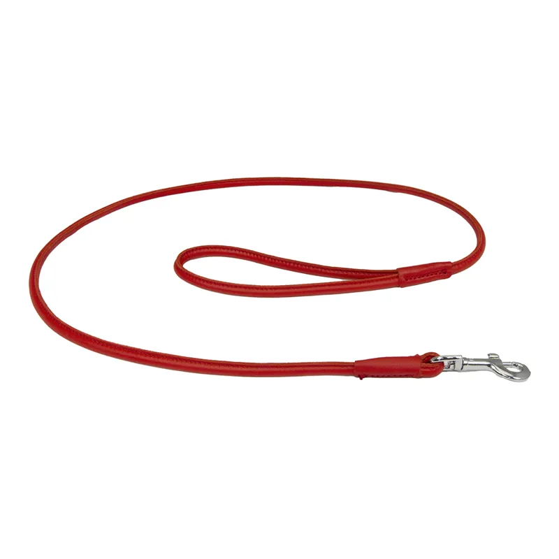 Earthbound Rolled Leather Lead Red