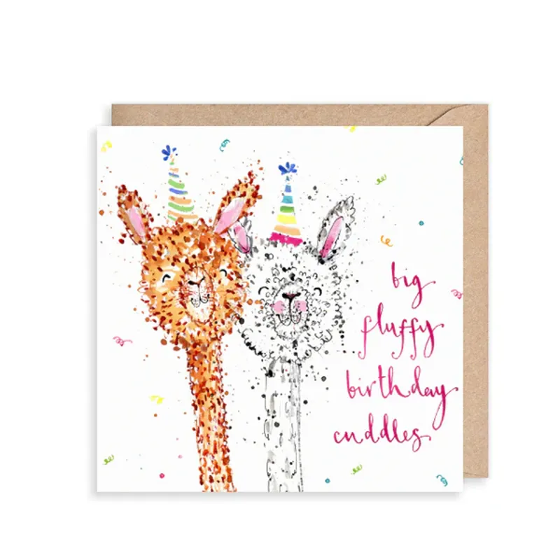 Louise Mulgrew Fluffy Birthday Alpacas Card