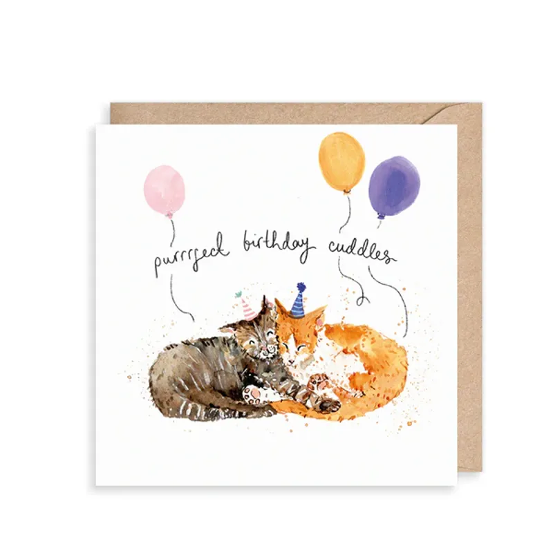 Louise Mulgrew Purrrfect Birthday Cuddles Card