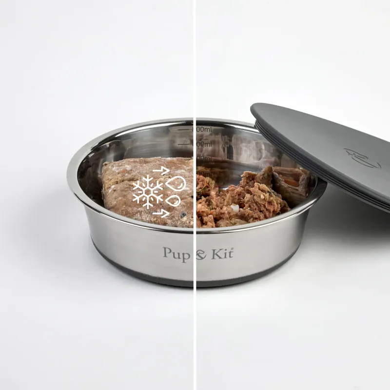 Pup and Kit Lid-It Bowl