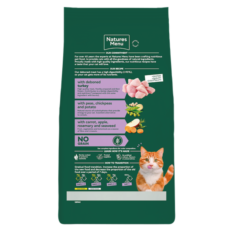Natures Menu Adult Cat High in Meat Turkey 1.25kg-1