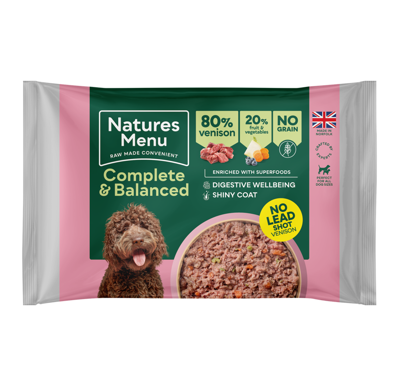Natures Menu Complete and Balanced Raw 80/20 Venison 500g 