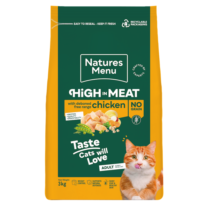 Natures Menu Adult Cat High in Meat Chicken 3kg