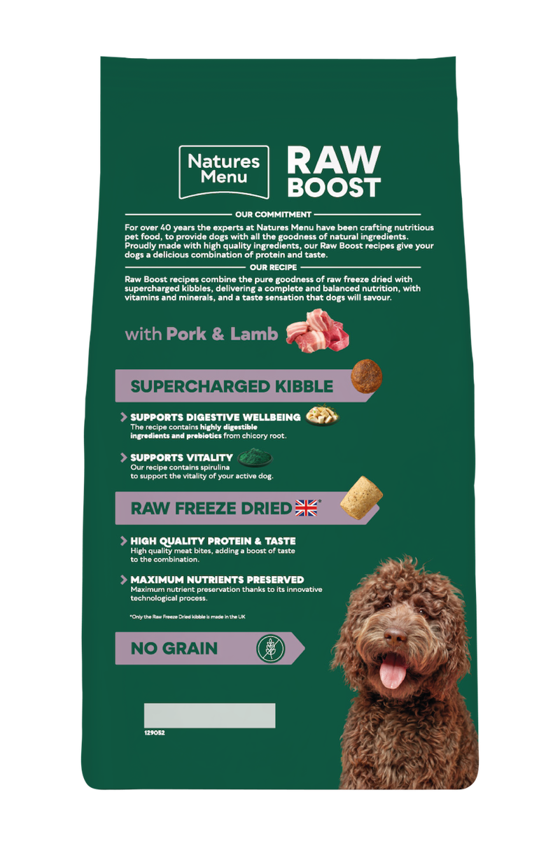 Natures Menu Raw Boost Pork and Lamb No Grain 1.5kg-1