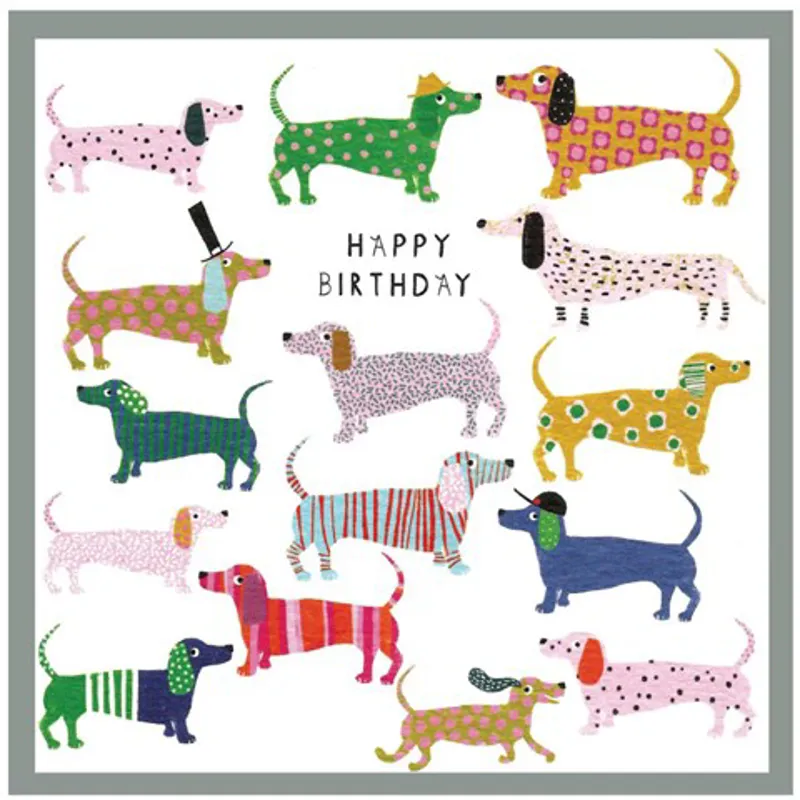 Margo Happy Birthday Sausage Dogs Card