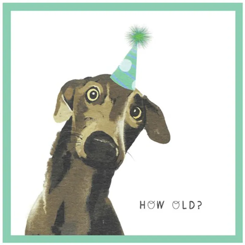 Margo How Old Dog Card