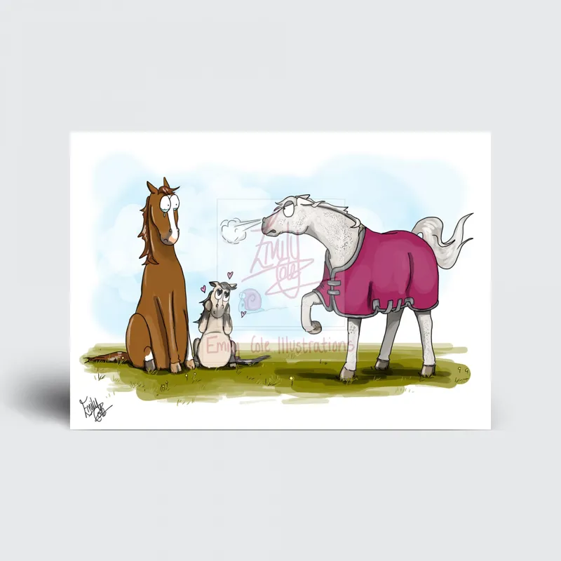 Emily Cole Mare Stare Greeting Card