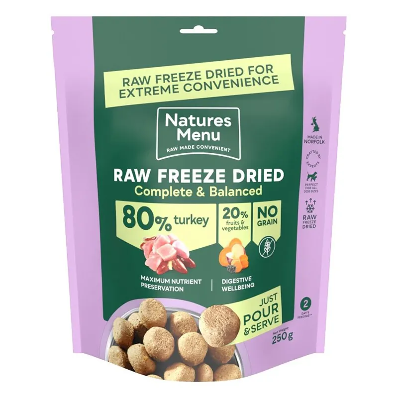 Natures Menu Freeze Dried 80/20 Turkey Nuggets-1