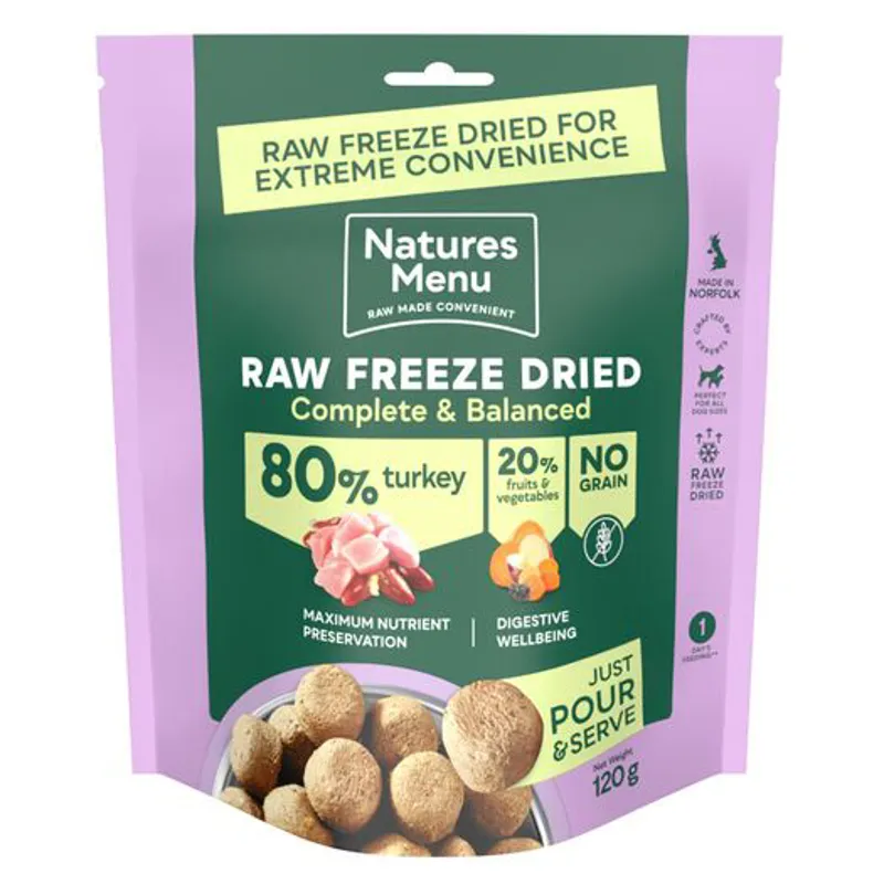 Natures Menu Freeze Dried 80/20 Turkey Nuggets