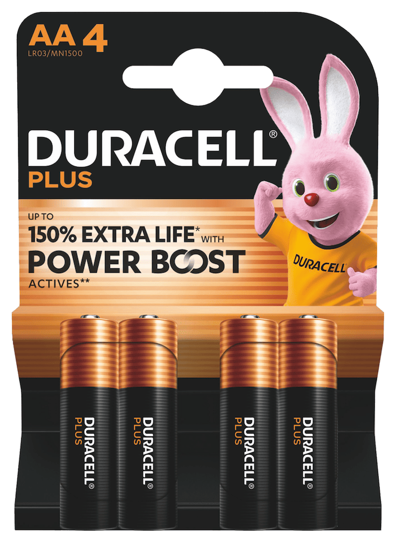 Duracell Plus Power AA Batteries 4 pack
