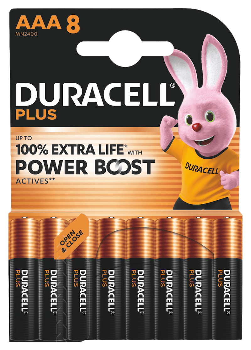 Duracell Plus Power AAA Batteries 8 pack